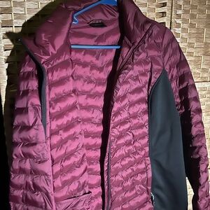 Women's Burgundy Puffer Jacket